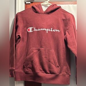 Boys Champion Maroon Hoodie - Sz: S